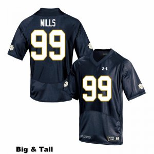 Notre Dame Fighting Irish Men's Rylie Mills #99 Navy Under Armour Authentic Stitched Big & Tall College NCAA Football Jersey KSR6099AN